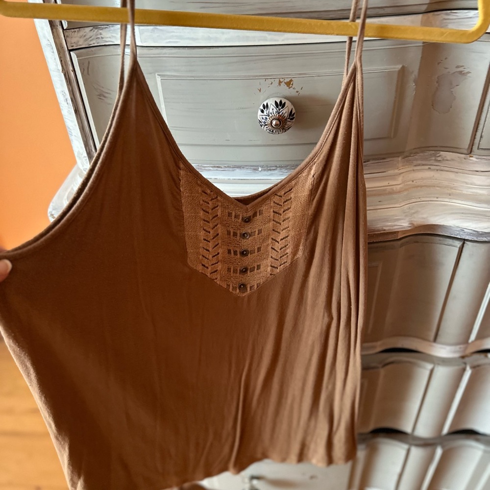 Neutral cami with button accent